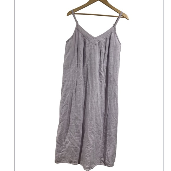 Gap lavender dress purple NeW lined cotton soft adjustable straps pockets - Picture 1 of 5